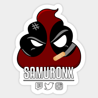 SamuRonX DeadPoop Logo Sticker